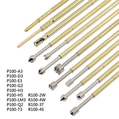 100Pcs Spring Test Probes Pogo Pin Receptacle P100-A3 P100-D3 P100-E3 P100-G2 P100-H3 P100-H5 P100-LM3 P100-Q2 P100-T3 R100-2W R100-3T R100-4S R100-4W