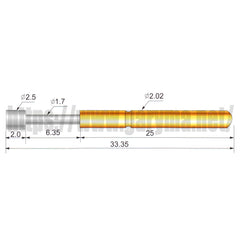 100Pcs Test Probes Pogo Pin Receptacle P125-A P125-B P125-D P125-E2 P125-G2 P125-H P125-J P125-Q1 P125-Q2 P125-T2 R125-2S R125-4S