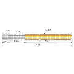 100Pcs Test Probes Pogo Pin Receptacle P125-A P125-B P125-D P125-E2 P125-G2 P125-H P125-J P125-Q1 P125-Q2 P125-T2 R125-2S R125-4S