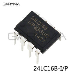 20 шт. 24LC16B-I/P EEPROM, последовательный 2-проводной DIP-8-контактный разъем 