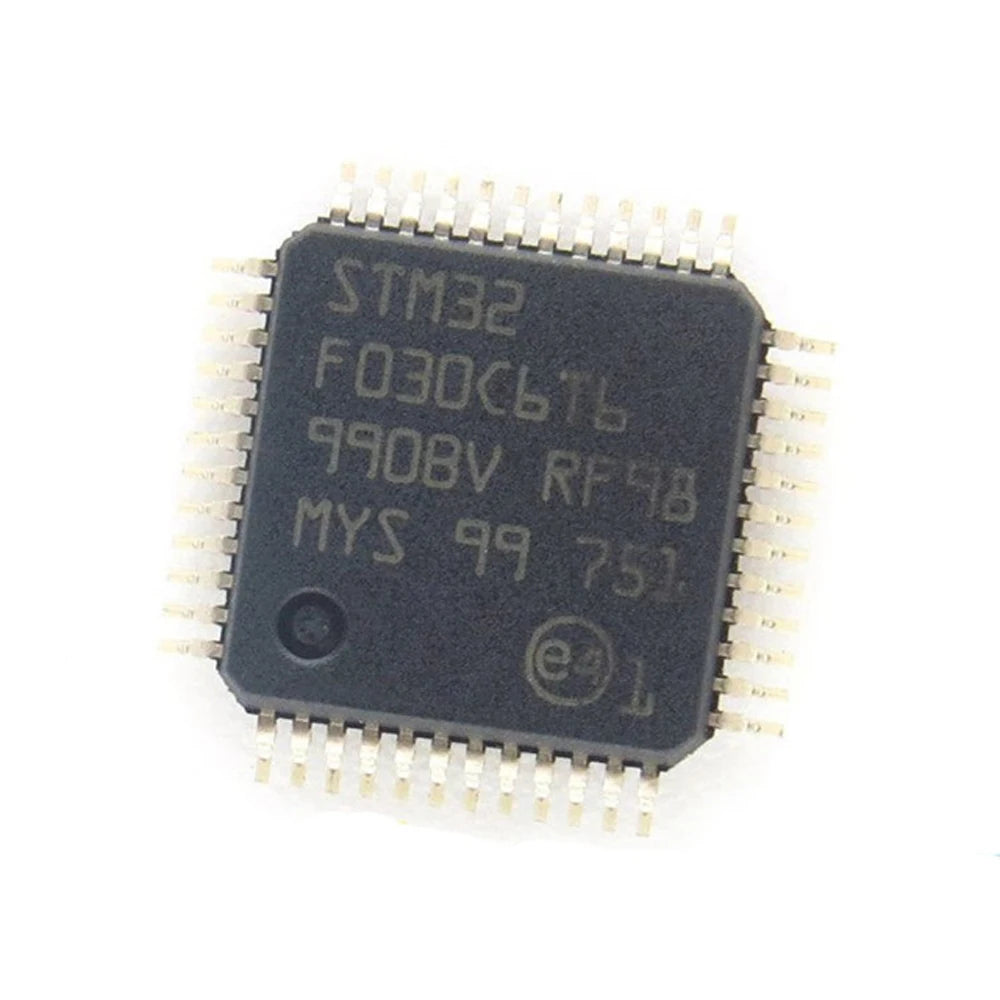 5Pcs STM32F030C6T6 MCU 32-bit ARM Cortex M0 RISC 32KB Flash LQFP-48