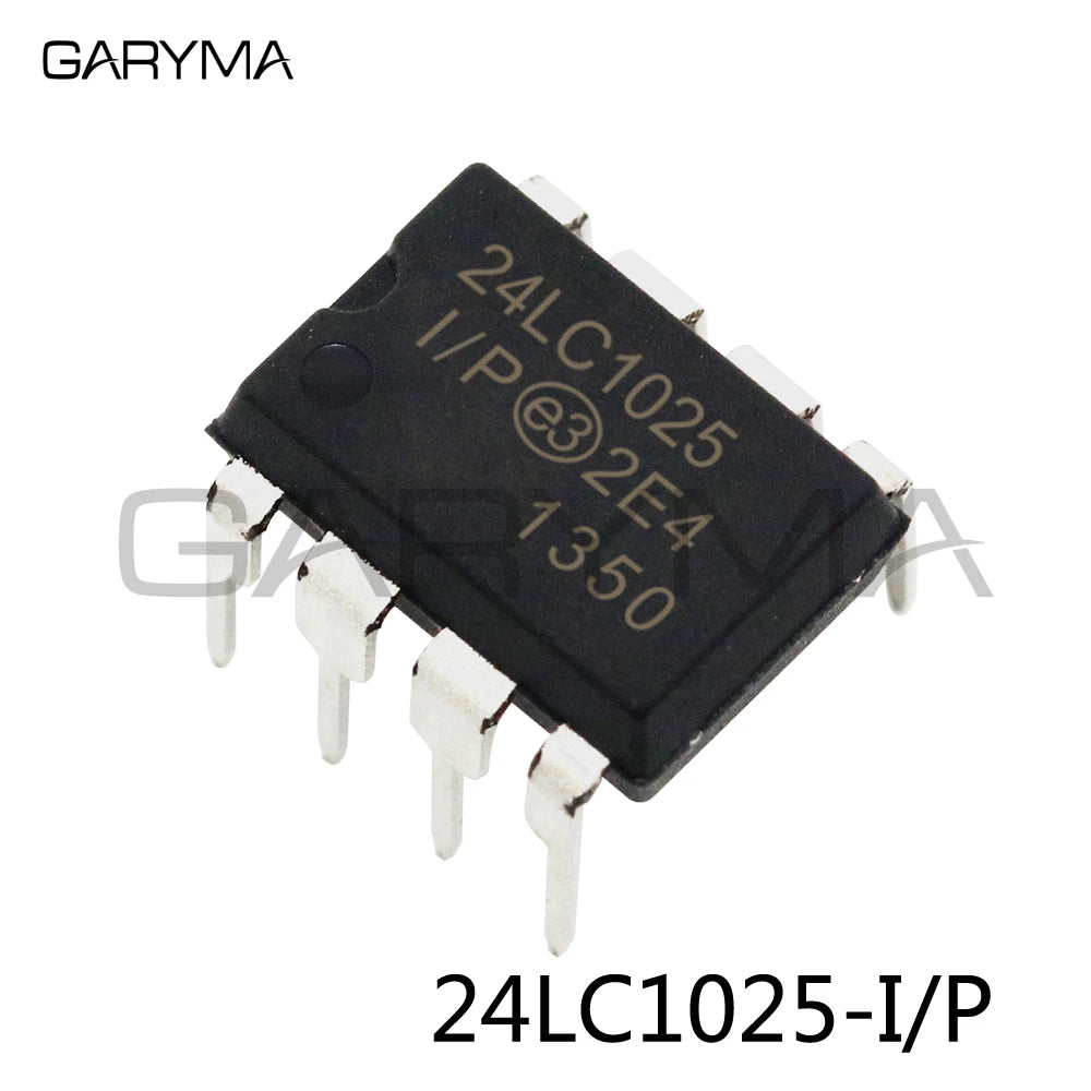 10 шт. 24LC1025-I/P EEPROM, последовательный 2-проводной DIP-8-контактный разъем 