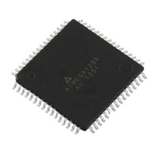 2Pcs ATMEGA128A-AU ATMEGA128A MCU 8-bit Microcontroller with 128K Bytes In-System Programmable Flash QFP-64