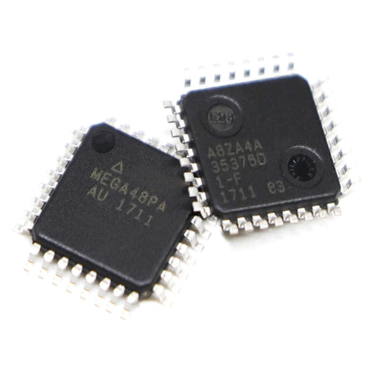 2Pcs ATMEGA48PA ATMEGA48PA-AU 8-bit Microcontroller with 4/8/16/32K Bytes In-System Programmable Flash TQFP32