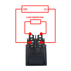 5 件装 KCD4 双刀单掷开关 4 针摇杆船用开关 25x31 毫米 16A/20A AC 250V/125V 红绿蓝黄 LED 发光