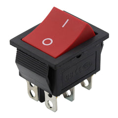 5Pcs KCD4 6Pin Rocker Switch 2/3 Position Boat Button Power Switch with Light On-Off-On On-Off 16A 250VAC/20A 125VAC 32*25mm