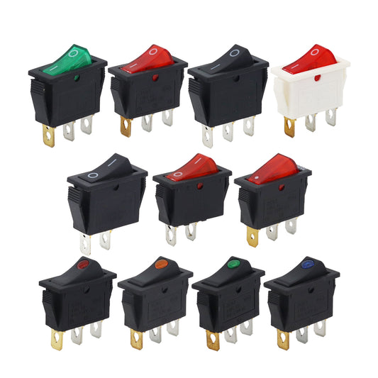 5 шт. кулисный переключатель для лодки KCD3 2pin/3pin 15A 16A/250V ON-OFF-ON ON-OFF Электрический выключатель питания с подсветкой