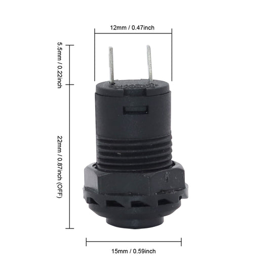 5 шт. 12 мм кнопочные переключатели DS428 DS427 ВЫКЛ-ВКЛ с самосбросом/самоблокировкой кнопочный переключатель 3A125V/1,5A250VAC