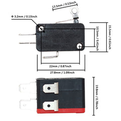 5 шт. микропереключатель V-15-2C25 V-152-2C25 V-155-2C25 V-156-2C25 двойной тактовый концевой выключатель микродвижения