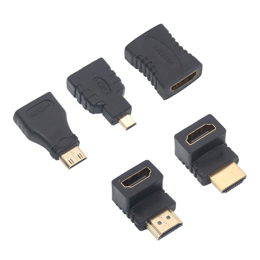 1 шт. позолоченный адаптер HDMI 90 270 градусов прямоугольный микро мини HDMI штекер-мама для HDTV 1080P удлинитель кабеля