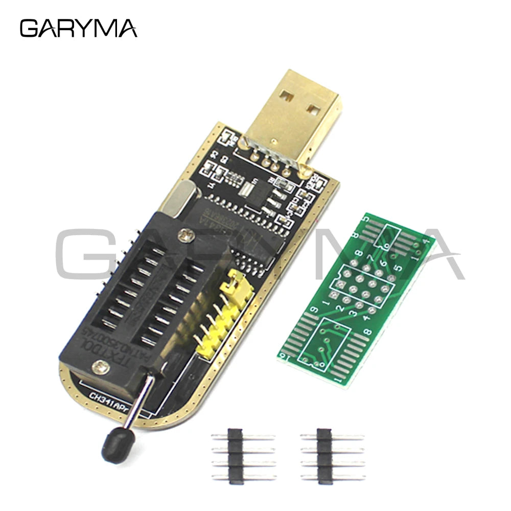 CH341A 24 25 Series EEPROM Flash BIOS USB Programmer Module + SOIC8 SOP8 Test Clip for EEPROM 93CXX / 25CXX / 24CXX DIY KIT