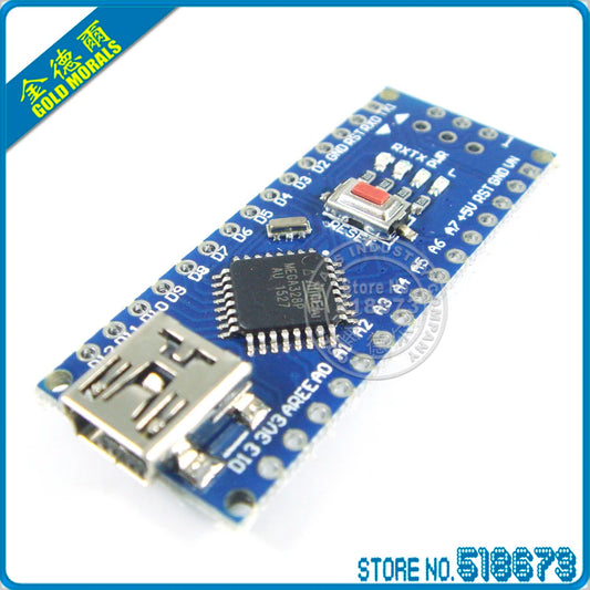 带有 Bootloader Nano 3.0 控制器，兼容 Arduino Nano CH340 USB 驱动程序（无需电缆）