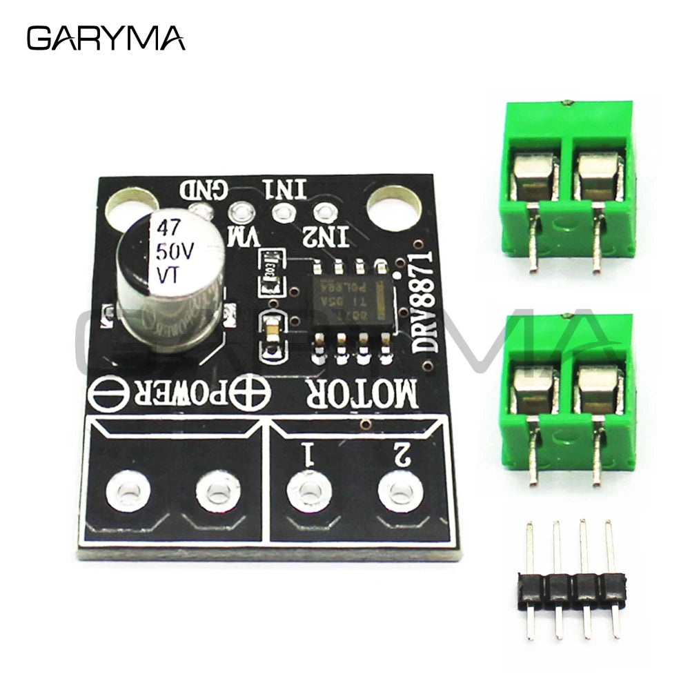 DRV8871 H-Bridge Brushed DC Motor Driver Breakout Board for Arduino PWM Control 3.6A Max Internal Current Sense 6.5V To 45V