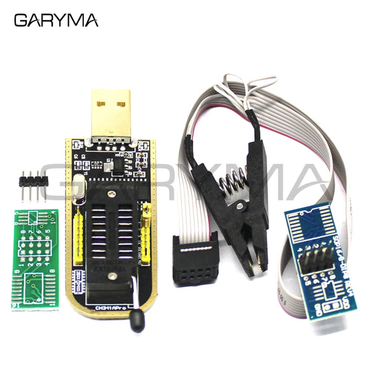 CH341A 24 25 Series EEPROM Flash BIOS USB Programmer Module + SOIC8 SOP8 Test Clip for EEPROM 93CXX / 25CXX / 24CXX DIY KIT