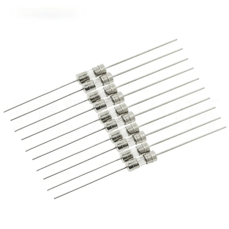 10Pcs 3.6x10mm Fast Blow/Slow Blow Glass Fuse Tube With Lead Wire 0.5A 1A 1.5A 2A 3A 3.15A 4A 5A 6.3A 8A 10A 15A 250V 3.6*10