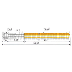 100Pcs Test Probes Pogo Pin Receptacle P125-A P125-B P125-D P125-E2 P125-G2 P125-H P125-J P125-Q1 P125-Q2 P125-T2 R125-2S R125-4S